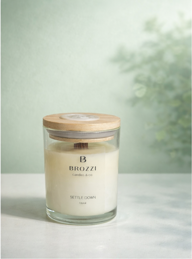 Settle Down Scented Candle – 130g | Wooden Wick Candle