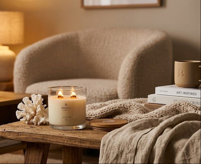 Velvet Fig Scented Candle – 380g | Wooden Wick Candle