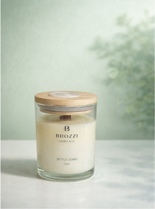 Settle Down Scented Candle – 130g | Wooden Wick Candle